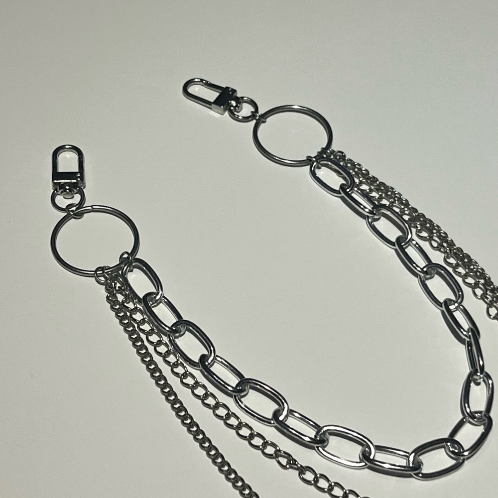 Silver Belt Loop Chain / Wallet Chain - Picture 2 of 4